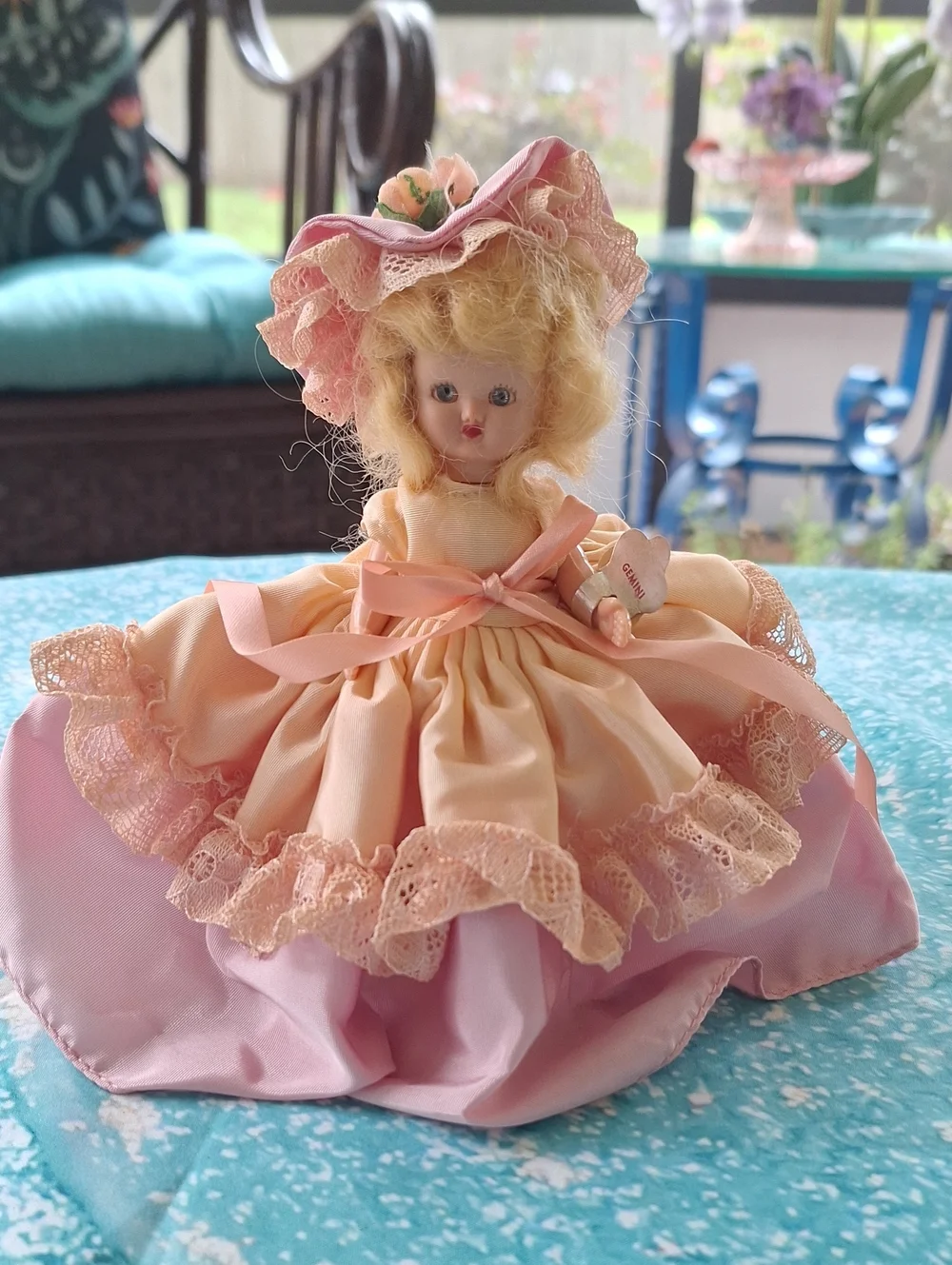 1940s Vintage Pink Peach Hollywood  Doll